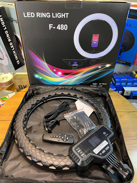 رینگ لایت ۹۶ وات مدل FE-480 به همراه پایه حرفه ای