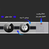 پریز توکار ملونی مدل ریلی 10070-60 سانتی متر