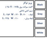 پریز توکار کابینتی میلو کد ۱۰۱۰