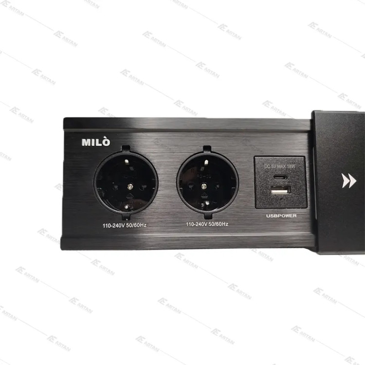 پریز کابینتی کشوئی توکار میلو کد 1032