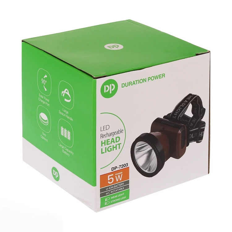 چراغ قوه پیشانی شارژی دی پی مدل DP-7203