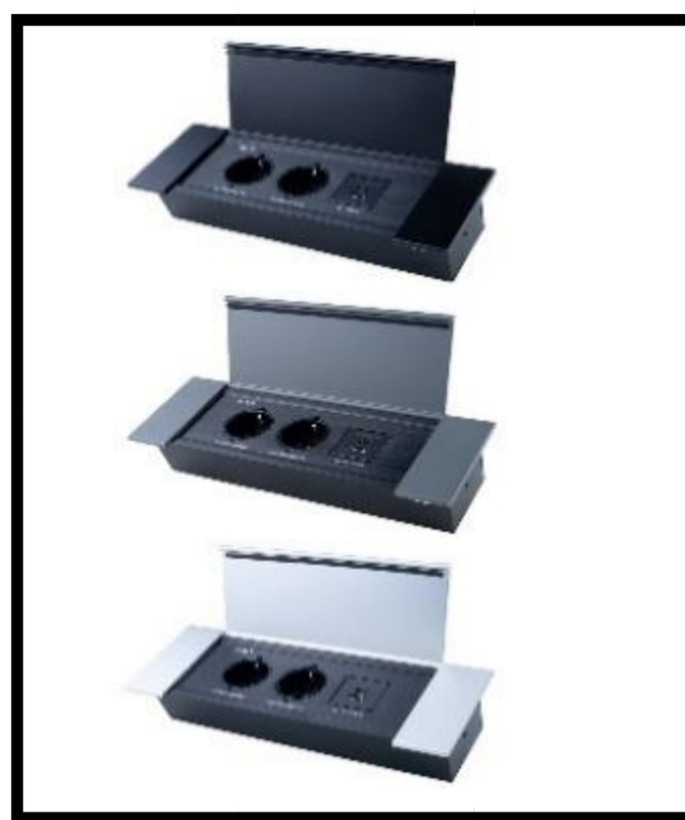 پریز کابینتی توکار درب تاشو میلو کد 1042