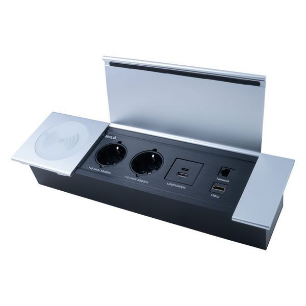 پریز کابینتی توکار درب تاشو میلو کد 1043